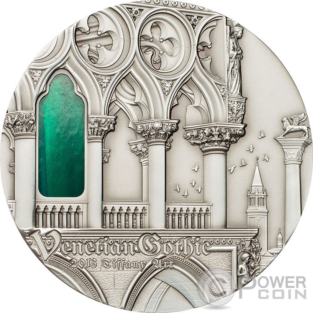 Venetian Gothic tiffany art venetian gothic 2 oz silver coin 10$ palau 2013 Venetian Gothic tiffany art venetian gothic 2 oz silver coin 10$ palau 2013