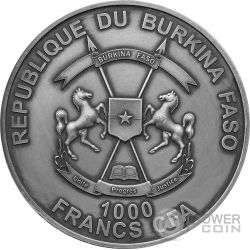 ANKYLOSAURUS Real Eye Effect 1 Oz Silver Coin 1000 Francs