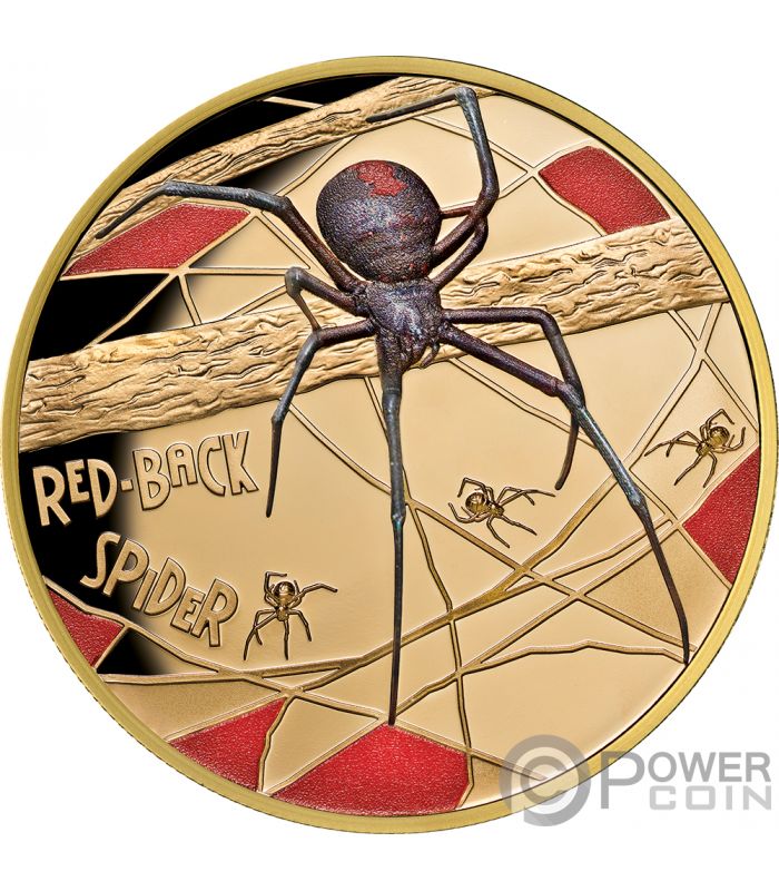 Tuvalu 2011 1 $ Deadly and Dangerous-Redback Spider 1 oz Proof Silver Coin 