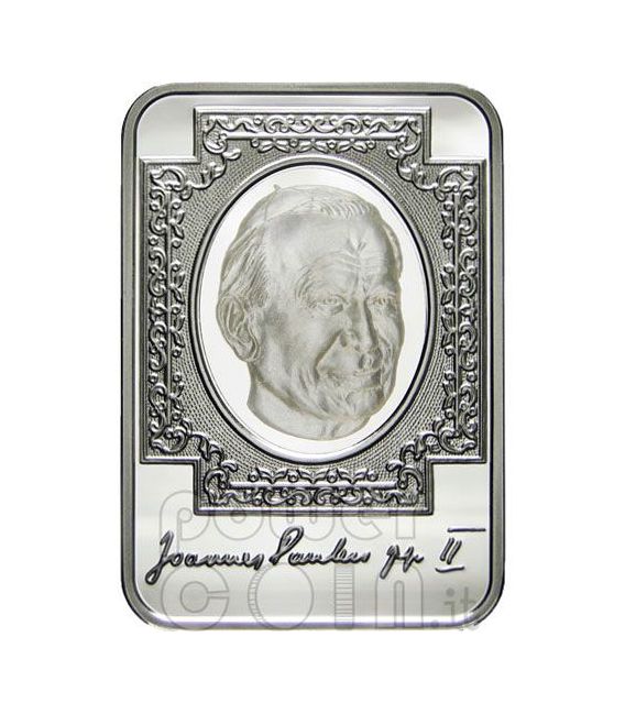 Moneta Papa Giovanni Paolo 2 Argento PAPA Giovanni Paolo II Moneta Argento Ologramma 10D Andorra 2010