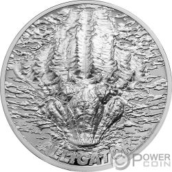ALLIGATOR Bitemarks 1 Oz Серебро Монета 5$ Палау 2018