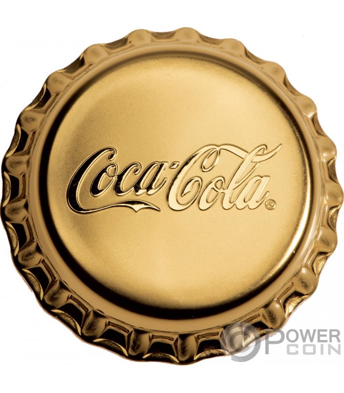 COCA COLA Kronkorken Form Beweis 1 Oz Gold Münze 50$ Fiji 2018