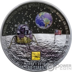 MOON LANDING Высадка на Луну Аполлон 50 Годовщина 3 Oz Монета Серебро 20$ Острова Кука 2019