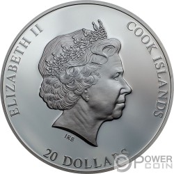 MOON LANDING Высадка на Луну Аполлон 50 Годовщина 3 Oz Монета Серебро 20$ Острова Кука 2019