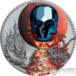 VANITY Crystal Skull 1 Oz Silver Coin 1000 Francs Equatorial