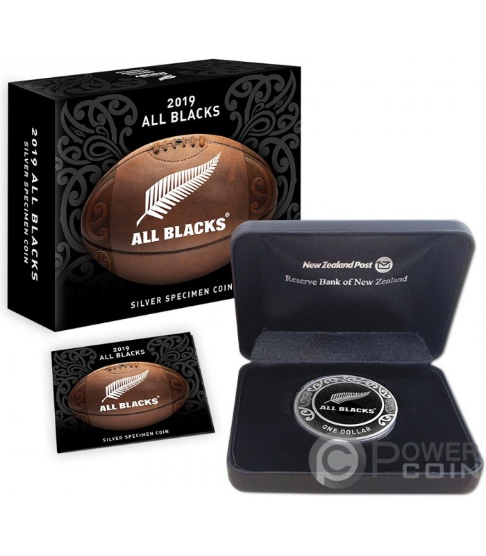 人気の新作 Oz 1 Rugby BLACKS ALL Silver 2019 Zealand New 1$ Coin その他
