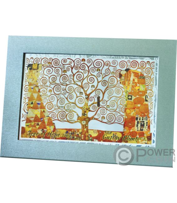TREE OF LIFE Baum des Lebens Hope Klimt Foile Silber Münze