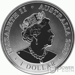 Australia 2020 1$ RedBack Spider /"THE WORLD/" 1 Oz Ruthenium Silver Coin