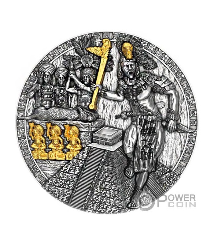 MAYAN Warriors 2 Oz Silver Coin 5$ Niue 2019