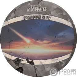 CAMPO DEL CIELO Метеорит 1 Oz Монета Серебро 1$ Ниуэ 2020