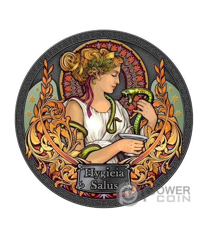 HYGIEIA SALUS Goddesses of Health Silver Coin 5 Cedis Ghana 2020 HYGIEIA SALUS Goddesses of Health Silver Coin 5 Cedis Ghana 2020