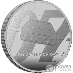 JAMES BOND 007 Pay Attention 2 Oz Серебро Монета 5 Фунтов Великобритания 2020