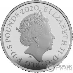 JAMES BOND 007 Pay Attention 2 Oz Серебро Монета 5 Фунтов Великобритания 2020
