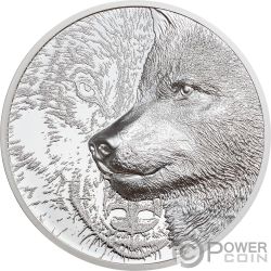 MYSTIC WOLF 1 Oz Silver Coin 500 Togrog Mongolia 2021 - Power Coin