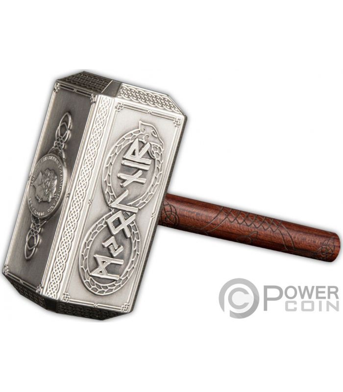 THOR HAMMER Mj lnir Silver Coin 10 Solomon Islands 2021