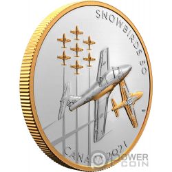 SNOWBIRDS 50th Anniversary 5 Oz Серебро Монета 50$ Канада 2021