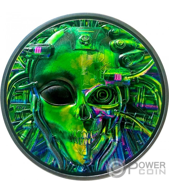 ALIEN Cyborg Revolution 3 Oz Silver Coin 20$ Palau 2021