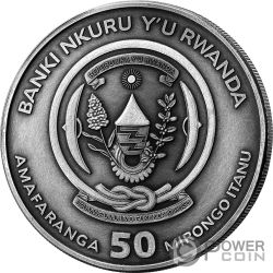 2021 Rwanda 1 oz Silver African Ounce Okapi Proof W/ COA 1000 minted! 