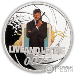 LIVE AND LET DIE 007 Agent Moneda Plata 50 Cents Tuvalu 2021