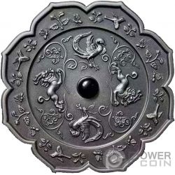 ANCIENT BRONZE Mirror Art 2 Oz Silver Coin 5$ Niue 2021