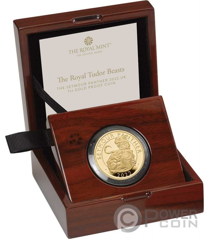 WOODEN CASE Cofanetto Legno Royal Tudor Beasts Series 1 Oz Display 10 Monete  Oro Espositore