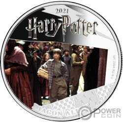 DIAGON ALLEY Harry Potter 1 Oz Серебро Монета 5$ Самоа 2021