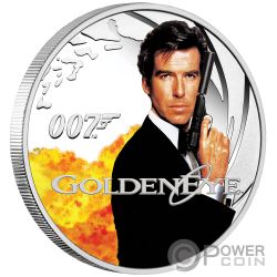 GOLDEN EYE 007 Agent Silver Coin 50 Cents Tuvalu 2022