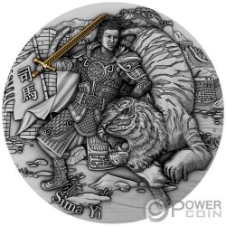 SIMA YI Famous Chinese Warriors 2 Oz Монета Серебро 5$ Ниуэ 2021