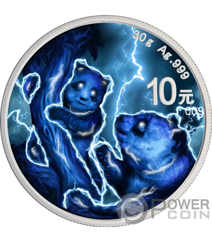 CHINA PANDA Storm Edition Silver Coin 10 Yuan China 2021
