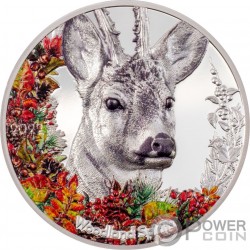 1 oz High Relief Silver Coin with Certificate of Authenticity WOODLAND SPIRITS FOX 2018 Mongolia 500 Togrog Partially Colorized Proof Coin 