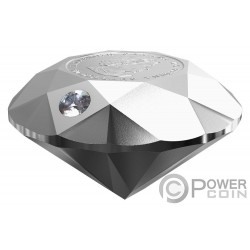 FOREVERMARK BLACK LABEL ROUND DIAMOND 3D Shaped 3 Oz Монета Серебро 50$ Канада 2021