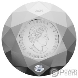 FOREVERMARK BLACK LABEL ROUND DIAMOND 3D Shaped 3 Oz Монета Серебро 50$ Канада 2021