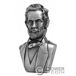 ABRAHAM LINCOLN Shaped 2 Oz Silver Coin 10000 Francs Chad 2022