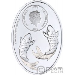 Lucky Fish Fortunate Floral Commemorative Coin Collection Arts Souvenir Gifts 
