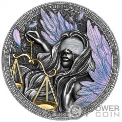 THEMIS Goddesis Goddess of Justice 2 Oz Silver Coin 5$ Niue 2022