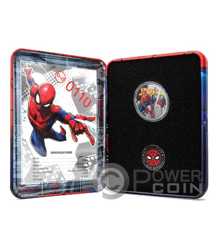 SPIDERMAN Marvel 1 Oz Silver Coin 1$ Fiji 2022