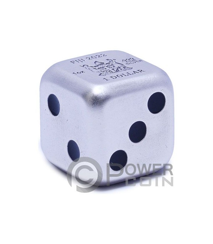 DICE 1 Oz Silver Coin 1$ Fiji 2022