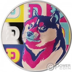 DOGECOIN Criptovaluta 1 Oz Moneta Argento 1 Dogecoin United Crypto States 2022