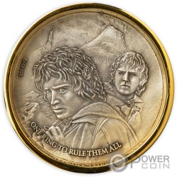 ONE RING Lord of the Rings 3 Oz Moneda Plata 5$ Samoa 2023