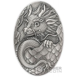 DRAGON EGG 3D Geformt 5 Oz Silber Münze 250 Franken Djibouti 2024