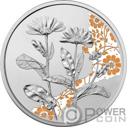 MARIGOLD Language Of Flowers Caléndula ½ Oz Moneda Plata 10€ Euro Austria 2022
