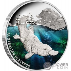 AUSTRALIAN PLATYPUS Ornitorinco 1 Oz Moneta Argento 1$ Niue 2022