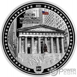 GEORGE WASHINGTON An American Life 5 Oz Moneta Argento 25$ Cook Islands 2021