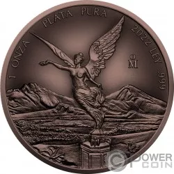 ATHENIAN OWL Antique Copper 1 Oz Silver Coin 2$ Niue 2022