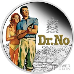 JAMES BOND DR NO 007 Agent 1 Oz Silver Coin 1$ Tuvalu 2022