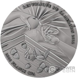 LOVE Under the Sheets 2 Oz Монета Серебро 2000 Франков Cameroon 2022