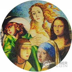 FIVE LADIES Great Micromosaic Passion 5 Oz Monnaie Argent 20$ Palau 2022