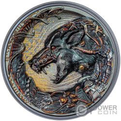 DOG Cyborg Revolution Hund 3 Oz Silber Münze 20$ Palau 2023