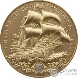 NUESTRA SENORA DE ATOCHA Gilded 2 Oz Серебро Монета 5$ Ниуэ 2022