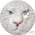 WHITE TIGER Winter Hunters Tigre Blanc 3 Oz Monnaie Argent 5$ Niue 2022